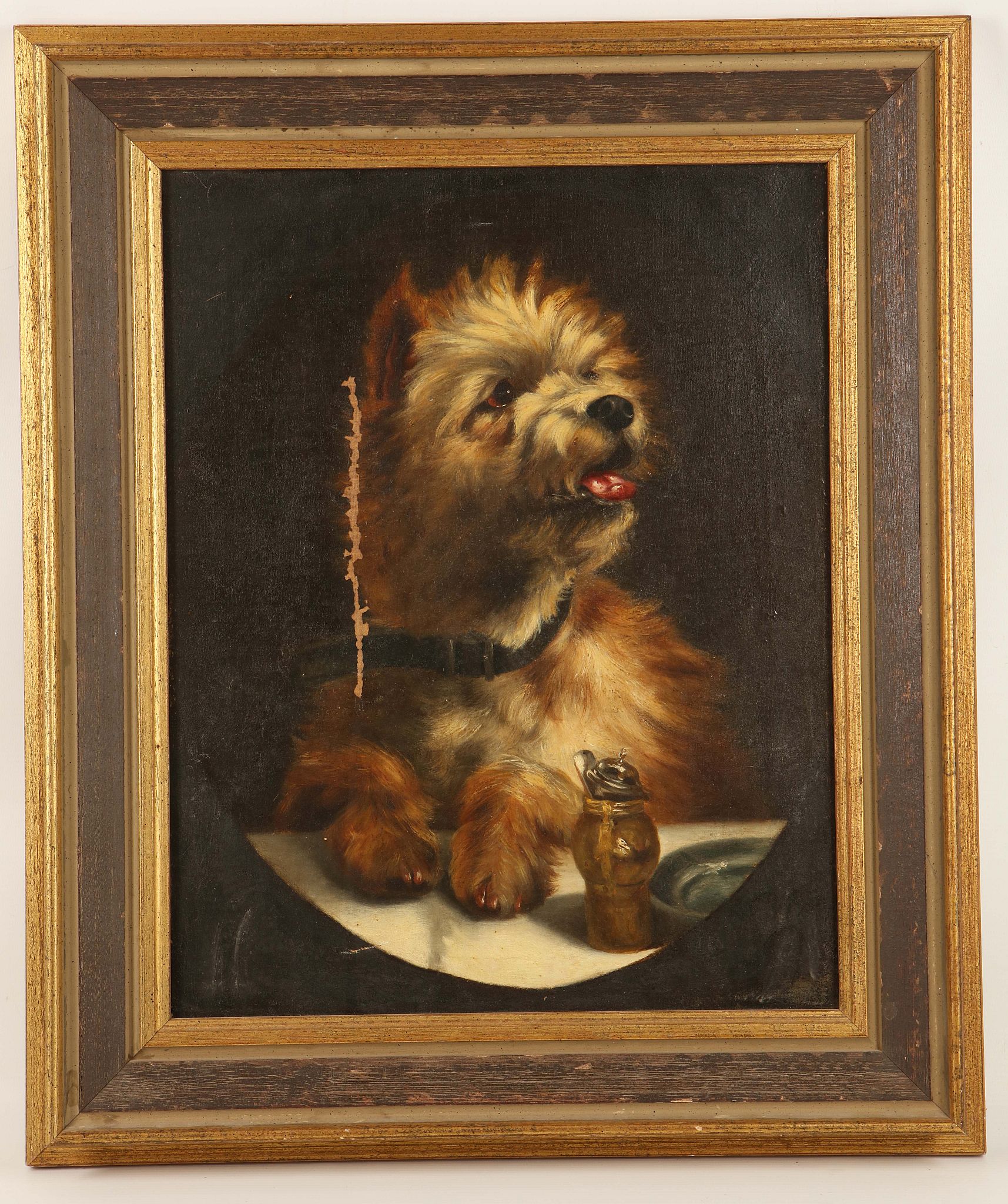 Follower of Sir Edwin Landseer R.A. 'Portrait of a Norfolk Terrier', circa 1860/80. Oil on canvas,