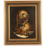 Follower of Sir Edwin Landseer R.A. 'Portrait of a Norfolk Terrier', circa 1860/80. Oil on canvas,