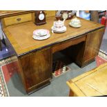 A large Art Deco double pedestal desk