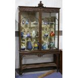 A mahogany Chippendale revival display cabinet with two doors