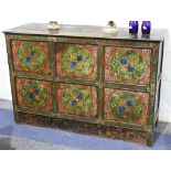 A Sino/Tibetan? painted cabinet. (Original purchased from Liberty's Antiques/Art Dept approx 40