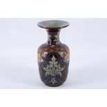 Eliza Simmance for Doulton Lambeth, a late 19th Century Art Nouveau stoneware baluster shaped