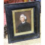 An oil painting portrait of the renowned English Architect and garden designer Capability Brown (