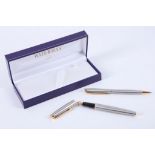 A boxed Waterman of Paris set of fountain pen and ball pen, with international lifetime warranty