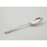Antique George III Sterling Silver marrow scoop serving spoon by Thomas & William Chawner, London