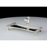 Antique George III Sterling Silver candle snuffer tray by Elizabeth Cooke, London 1770. Of concave