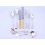 Antique Edwardian Sterling Silver canteen of cutlery mostly by Goldsmiths & Silversmiths, London