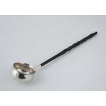 Rare Antique George I Britannia Silver toddy / punch ladle by George Greenhill Jones, London 1719 (