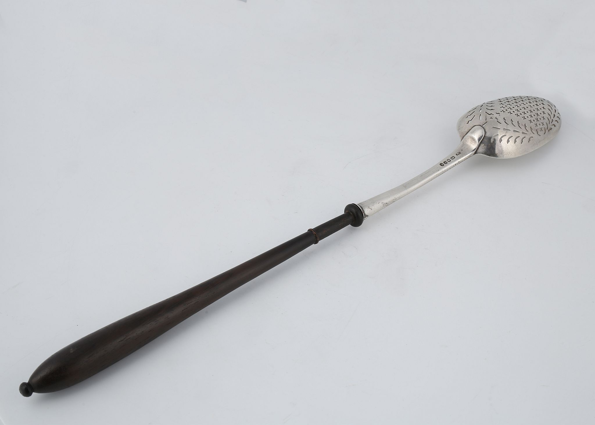 Unusual Antique George III Sterling Silver straining spoon by Richard Crossley, London 1801. Of very - Image 2 of 3