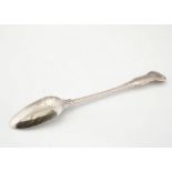 Antique George IV Sterling Silver King’s Husk pattern basting spoon by William Chawner, London 1826.