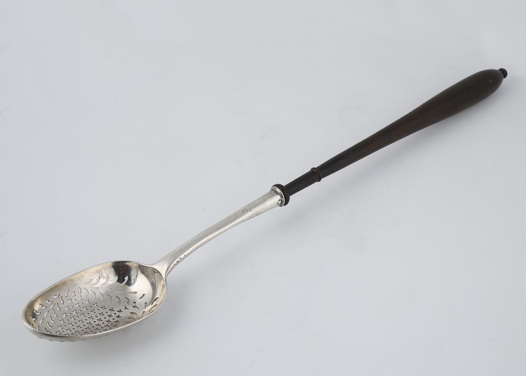 Unusual Antique George III Sterling Silver straining spoon by Richard Crossley, London 1801. Of very