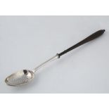 Unusual Antique George III Sterling Silver straining spoon by Richard Crossley, London 1801. Of very
