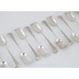 Set of 12 Antique Sterling Silver ice cream spades by James Dixon & Sons, Sheffield 1901. With
