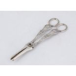 Pair of Antique Victorian Sterling Silver grape scissors by Rawlings & Summers, London c1855. In