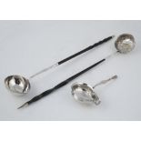 Antique George II Sterling Silver toddy / punch ladle by George Jones, London 1743. The oval, boat