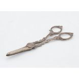 Pair of Antique Victorian Sterling Silver grape scissors by George Unite, Birmingham 1874. The