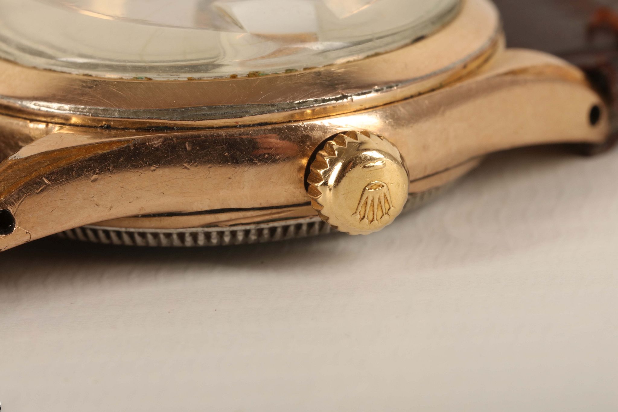 A gent's c.1960's 'Rolex Oyster Date - Precision' wristwatch, with gold plated case, white dial, - Image 3 of 4