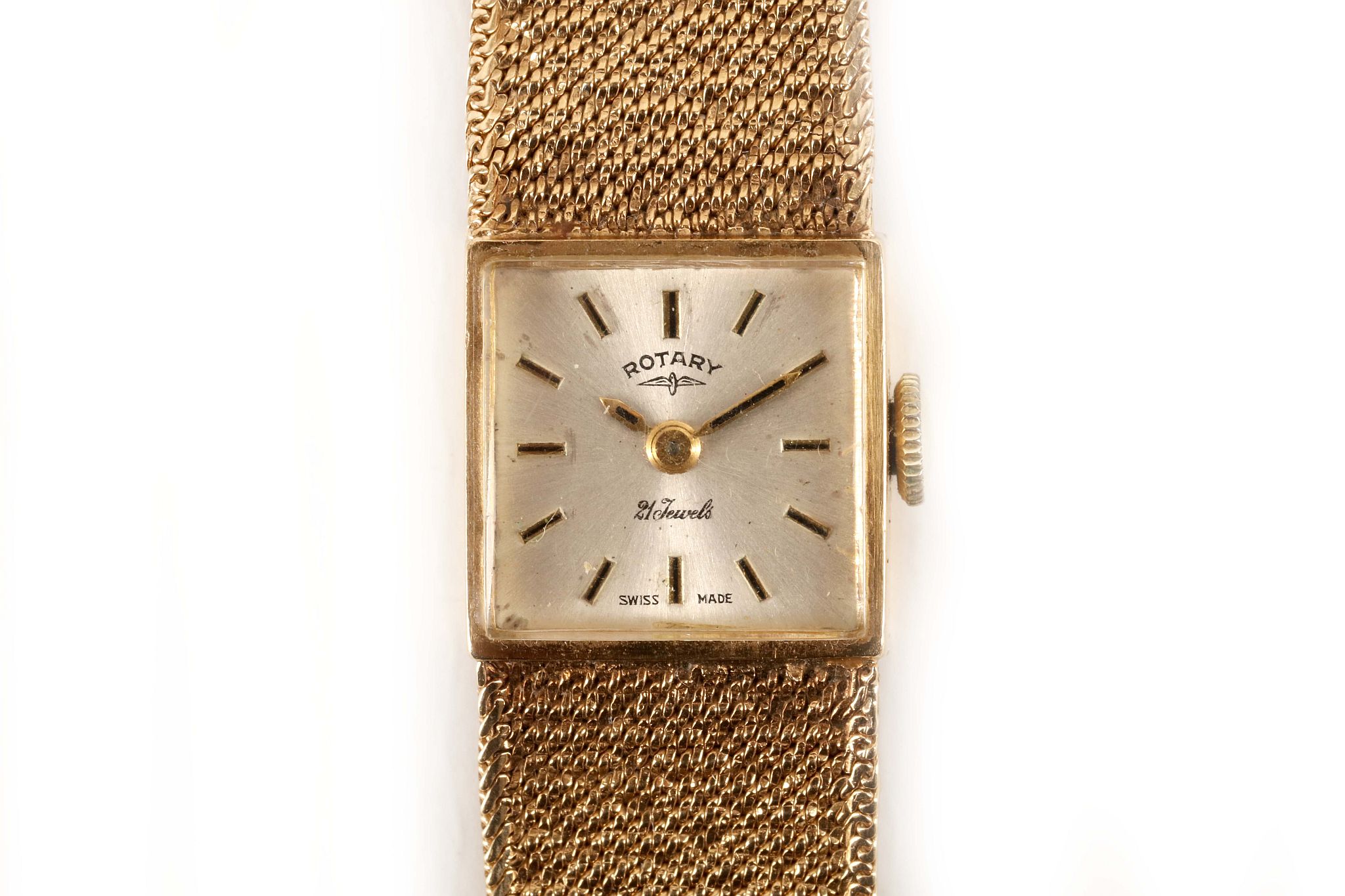 Rotary - a ladies 9ct yellow gold bracelet wristwatch c.1976. Total weight: 23.2g including