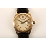 A gent's c.1960's 'Rolex Oyster Date - Precision' wristwatch, with gold plated case, white dial,