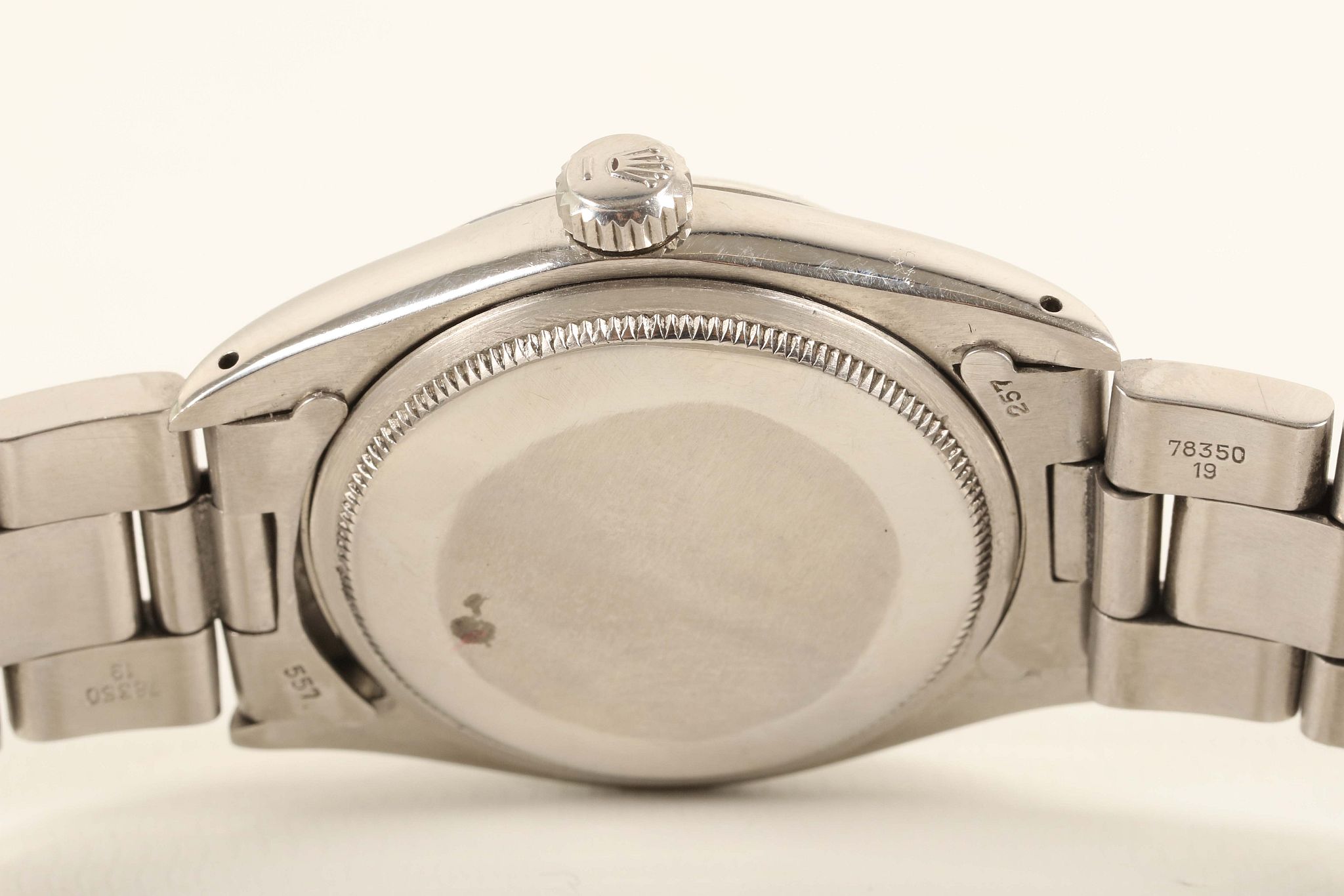 A gent's c.1975 stainless steel cased 'Rolex Oyster Perpetual-Date' wristwatch, with black dial, - Image 4 of 4