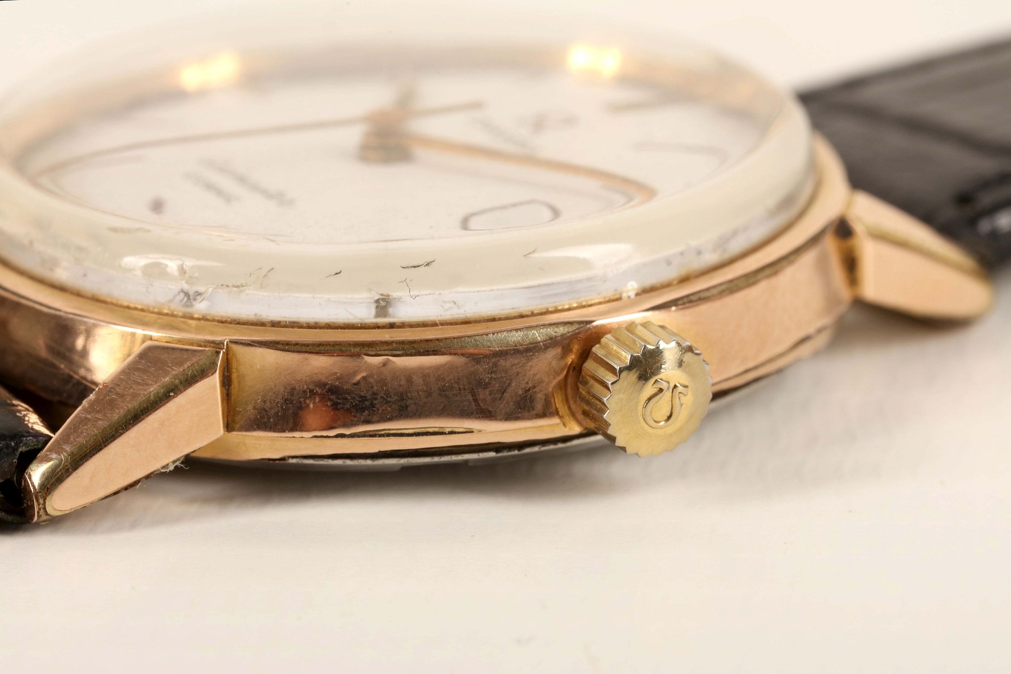 A gent's c.1960's gold plated 'Omega - Seamaster Cosmic', with white dial, date, gilt batons and - Image 3 of 4