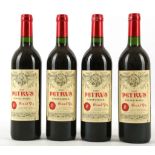 Four 1992 Petrus, Grand Vin, Pomerol, Mme L.P. Lacoste-Loubat, 75cl (13.5% ABV). (4). This wine