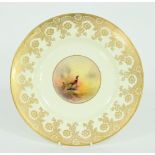 A Royal Worcester plate decorated by James Stinton, circa 1932,
