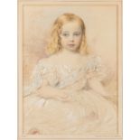 George Richmond RA (1809-1896)/Mary/portrait of a young girl/watercolour, 32cm x 23.