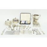 A quantity of silver plated wares