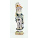 A coloured bisque figure of an elegant lady, circa 1920 inscribed PARIS 1787,