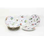 A set of ten Herend fruit plates decorated with fruit and flowers, 22.