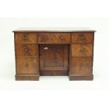 A William IV mahogany kneehole dressing table,