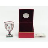 A Royal Doulton Wemyss ware 1980 centenary goblet,