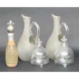 A pair of Philips & Son glass lemonade jugs, two glass fly traps and a siphon/Provenance: Plas Gwyn,