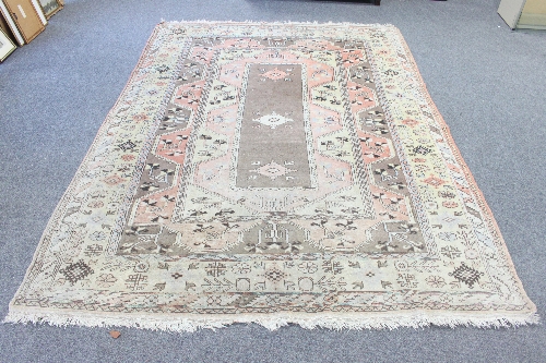 A Hamadan rug of all over geometric design,