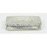 A silver George IV/William IV rectangular snuff box, Nathaniel Mills, Birmingham 1830,