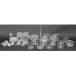 A quantity of glass including ten wine glass rinsers/Provenance: Plas Gwyn,