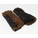 A pair of fur gauntlets by Dents of Worcester