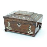 A Regency rosewood work box,