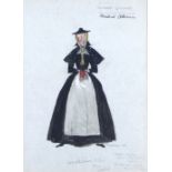 Sophie Harris/Costume design for Rosalind Atkinson as Mistress Quickly in The Merry Wives of