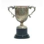 Pigeon Racing interest: a twin-handled silver trophy cup, DM, London 1911,