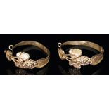 A pair of Swedish 18ct gold hoop earrings, 19th Century, makers mark AML,