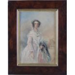 J S Egerton/Portrait of a Lady/signed lower right/watercolour,