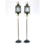 A pair of Venetian gondola tole lanterns,