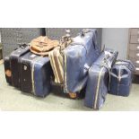 A quantity of leather and canvas luggage