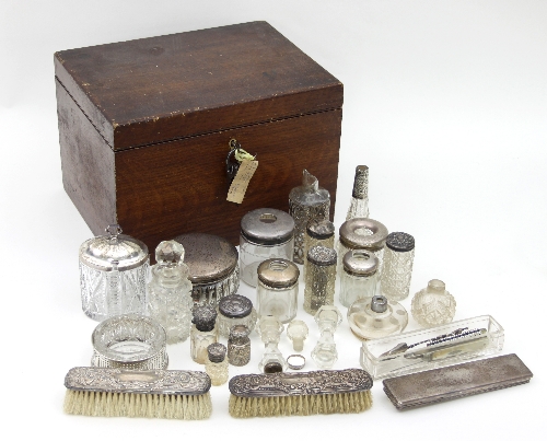 A quantity of dressing table jars and bottles,