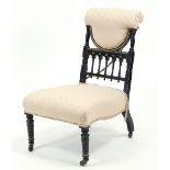 A Victorian nursing chair and an Edwardian side chair