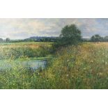 Charles Neal (British, born 1951)/Meadow Scene/with pond,