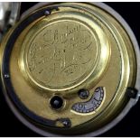 A George II silver pair cased pocket watch, the silver outer case marked I D, London 1734,