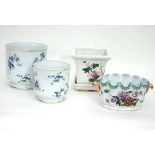 Four ceramic flower vases